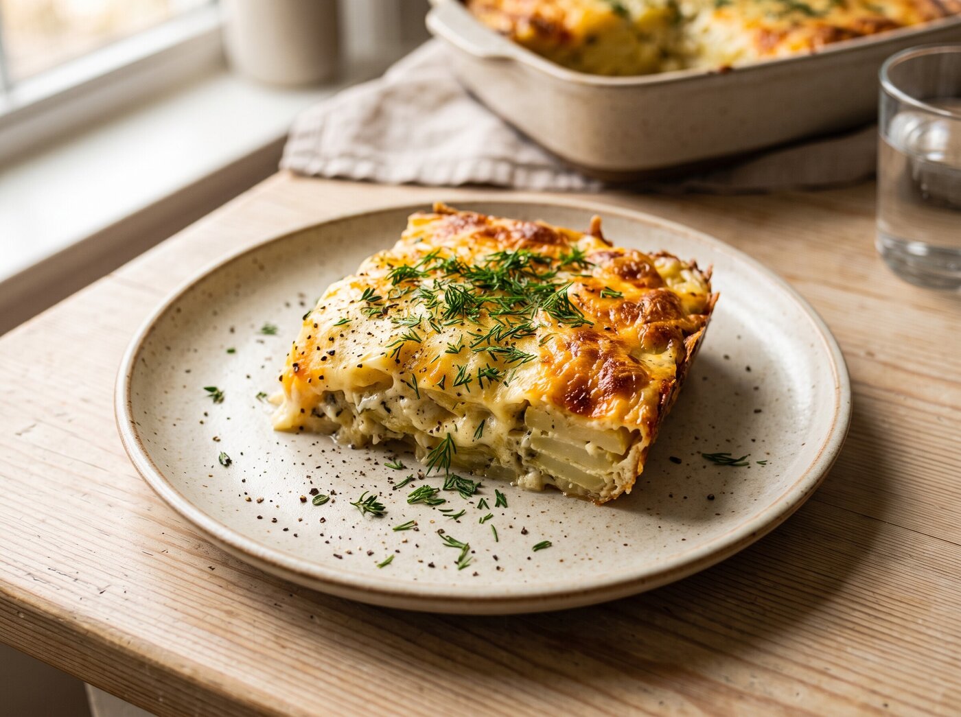 Картофельная запеканка с сыром
